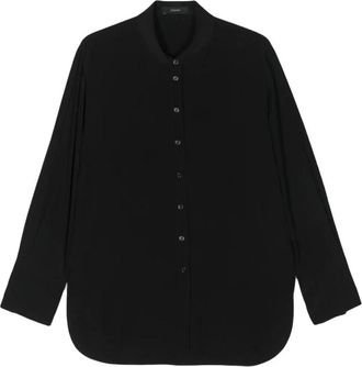 Joseph Joe Silk Crepe de Chine Blouse - Dames - Overhemden - Zwart - XS - Wol - Overhemden