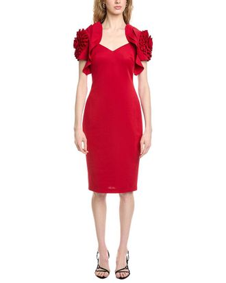 Badgley Mischka Rosette Dress