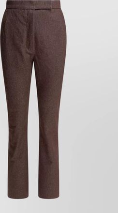 Max Mara tailored trousers with belt loops and buttoned back pockets