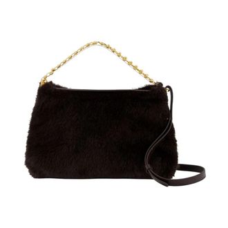 Vanessa Bruno Bruine Ketting Schoudertas - Synthetisch - Dames - Handtassen - Bruin - ONE Size - Leer - Tassen