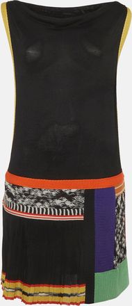 Missoni Multicolour Pique Knit Panelled Sleeveless Mini Dress