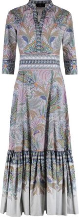 Etro Paisley Print Katoenen Jurk - Dames - Maxi kleedjes - Veelkleurig - S - Katoen - Kleedjes