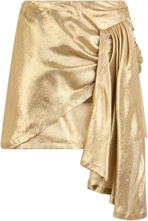 Alberta Ferretti Korte rok met draperie - Dames - Korte rokken - Geel - S - Rokken
