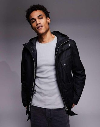 Barbour Endley - Giacca cerata nera-Nero