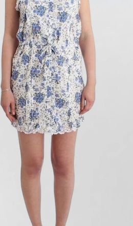 Ermanno Scervino floral square neck mini dress