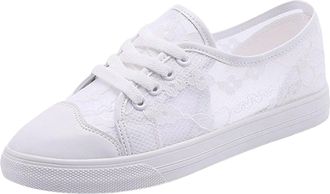 Generic Slip on Trainers Women, Running Shoes Womens, Womens Summer New Breathable Trainers - Trendy Versatile Sports Shoes for Women White