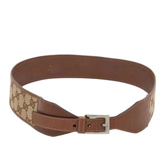 Gucci Pre-owned Vintage Canvas Belt - female - Gucci Vintage - Vintage Belts - Brown - ONE SIZE - Pre-owned