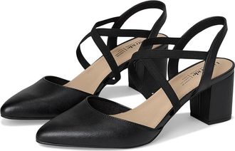 Life Stride April Pumps High Womens Heels Black Smooth : 9.5 M (B), Faux Leather