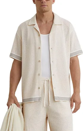 Reiss Aliso Crochet Tape Cub Shirt