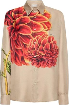 Pierre-Louis Mascia Aloebio Shirt met lange mouwen - Dames - Overhemden - Beige - S - Overhemden