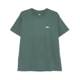 Obey T-Shirts, male, Green, Size: XL Bold Icon Face Tee