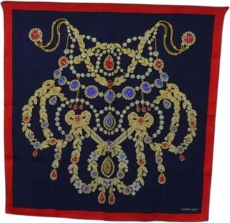 Cartier Pre-owned Scarves, female, Blue, Size: ONE SIZE Pre-owned Vintage Scarf