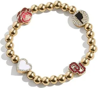 BaubleBar Oklahoma Sooners Mixed Icon Pisa Bracelet in Gold at Nordstrom