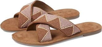 Bed St&uuml; Sandals Womens Scoop Bead Leather Slip On Slide HTAT1754