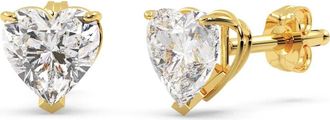 Allurez Heart-Cut Lab Diamond Stud Earrings 14k 1.50ct in Yellow Gold at Nordstrom