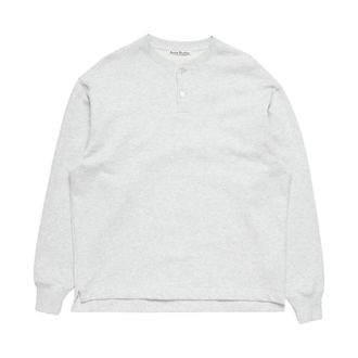 Acne Studios Fleece Logo Jumper - male - Acne Studios - Sweatshirts - Gray - L - Sweatshirts & Hoodies
