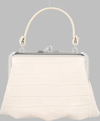 Vivienne Westwood Quilted Calf Leather Top Handle Bag - White