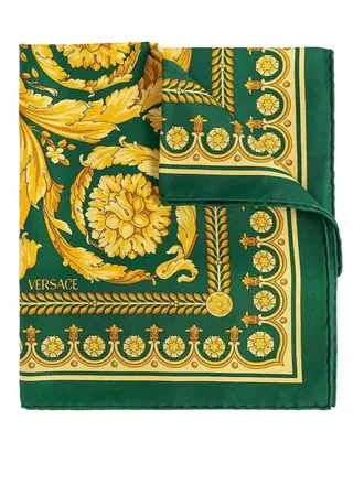 Versace Foulard Barocco 92 Printed Bio Silk Twill