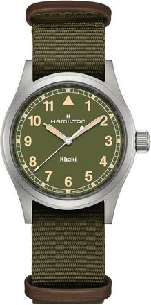 Hamilton Khaki Field NATO Strap Watch, 38mm in Green at Nordstrom
