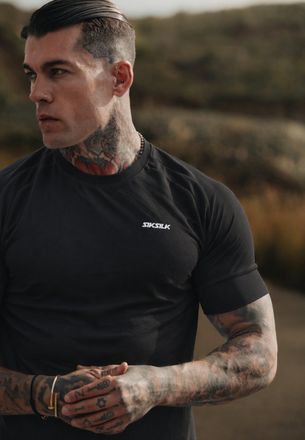 Siksilk Mens Black Tech T-Shirt XXL