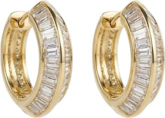 Native Gem Razor Edge Hoops in Gold at Nordstrom