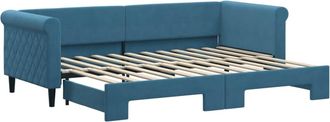 vidaXL Sof&aacute; Cama Nido Terciopelo Azul 80x200 Cm Vidaxl