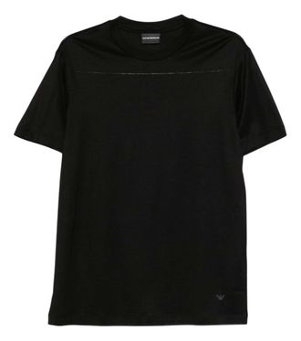 Emporio Armani Black Solid Crew Neck T-Shirt