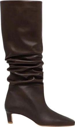 Alohas Kalila Leren Laarzen - Dames - Laarzen met Hak - Bruin - 36 EU - Leer - Schoenen