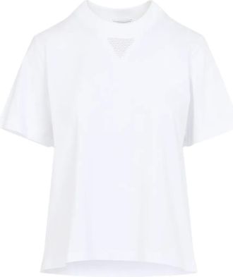 PESERICO crew-neck T-shirt - women - Cotton/Elastane - 44 - White