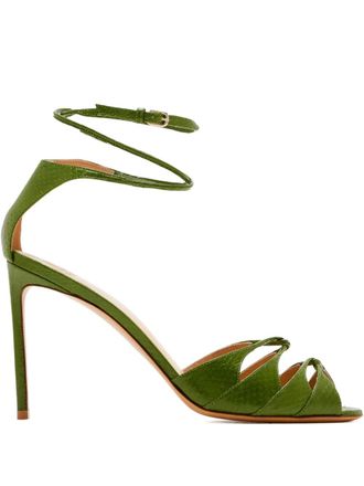 Francesco Russo 95mm Risioi5 cut-out stiletto sandals - Green