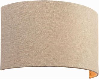 Endon Lighting Obi - 1 Light Up & Down Wall Light Natural Linen Fabric, Cotton, E27 - Endon