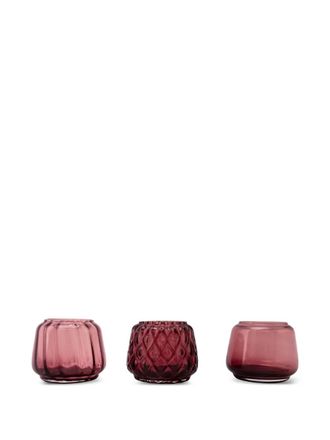 XLBoom Kuro tealight holders (set of three) - unisex - glass - One Size - Red