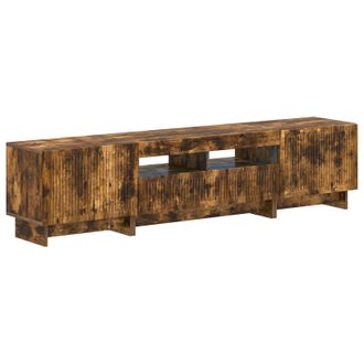 vidaXL Cabinet De Tv Led De 5 Piezas Roble Ahumado Vidaxl