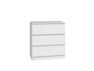 OEM C&oacute;moda Moderna Con 3 Cajones, Blanco Mate, C&oacute;moda Para Dormitorio, Sala De Estar, Habitaci&oacute;n Infantil, Dise&ntilde;o Universal