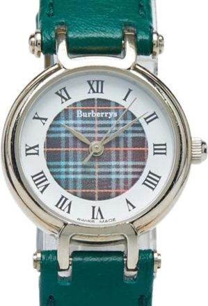Burberry Pre-owned Watches, female, Green, Size: ONE SIZE Pre-owned Stainless Steel Watch