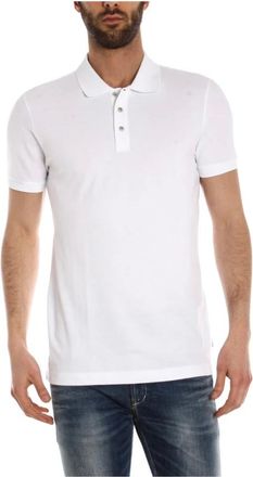 Armani Polo Shirts, male, White, Size: 2XL Cotton Polo Shirt