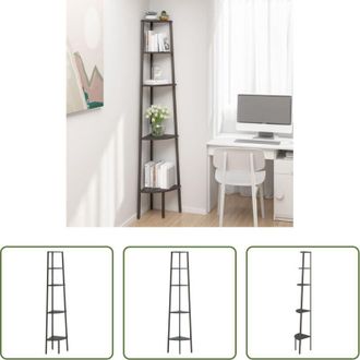vidaXL vidaXL Scaffale per Casa - Scaffale Angolare a 5 Livelli Nero 45,5x31,5x180 cm