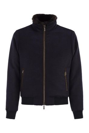 Moorer Bellati-Ls9 - Padded Bomber Jacket In Wool And Cashmere
