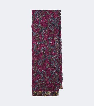 Dries Van Noten Sciarpa floreale con ricamo