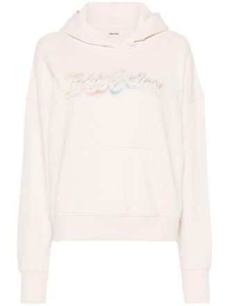 Zadig&Voltaire Mia logo-print cotton hoodie - women - Cotton - M - Pink