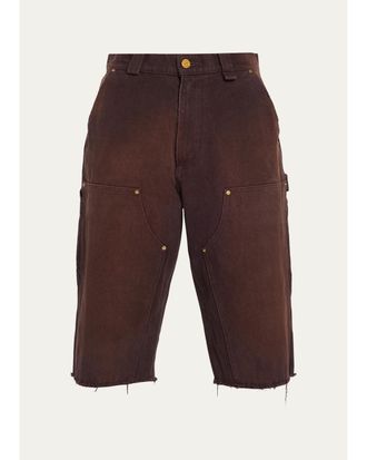 Willy Chavarria Mens Wide-Leg Carpenter Shorts