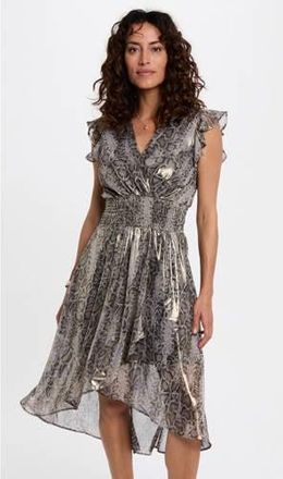 Morgan midi jurk zilver