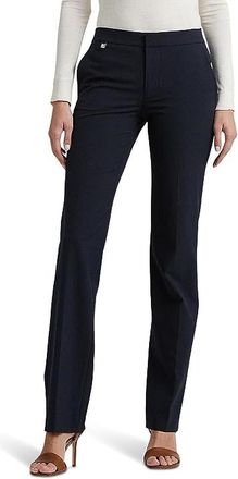 Lauren Ralph Lauren Straight-Leg Pants Womens Clothing Navy : 12, Elastane/Polyester/Viscose