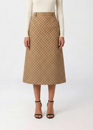 Gucci Gonna in tessuto jacquard GG in cotone Gucci