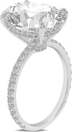 Tilla 14K white gold Accented lab-grown diamond ring - women - 14kt White Gold/Lab Grown Diamond - 7 - Silver