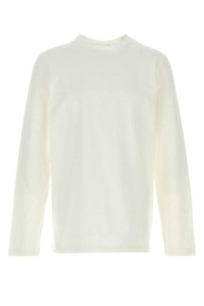The Row White Solid Crew Neck T-Shirt