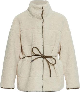 Bogner Kimberly Shearling Jas - Dames - Jassen - Beige - L - Katoen - Jassen