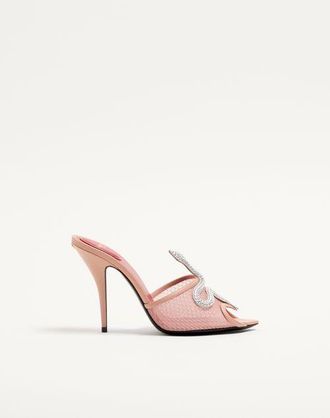 Valentino Garavani Coeur Vip&egrave;re Mesh Slide Sandal 105Mm Wo