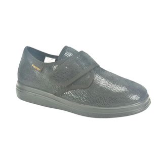 Fischer Velcro Breed Flats - Dames - Schoenen - Zwart - Maat: 38 EU