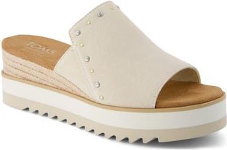Toms Diana Mule Sandal in Light Beige/silver Gold at Nordstrom, Size 7.5
